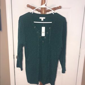 New York & Company Green Sweater